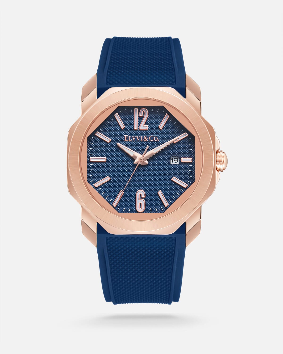 ‎ ساعة رجالية من الفي بلون أزرق